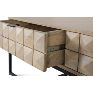 Mesas de Centro de Madera de Mango 120 Cm Estilo Minimalista Atemporal
