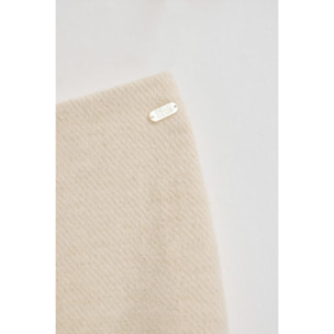 Gonna in lana Aria ecrù con dettagli Polo Club