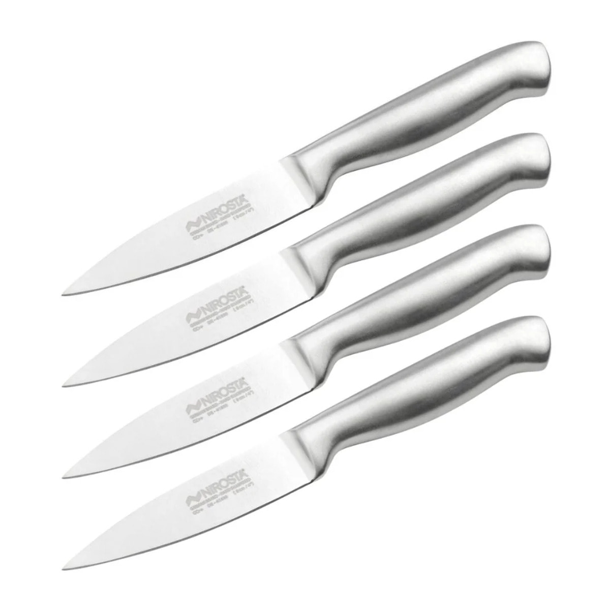 Ensemble de 4 Couteaux d'office en inox 20 cm en tout Nirosta Star