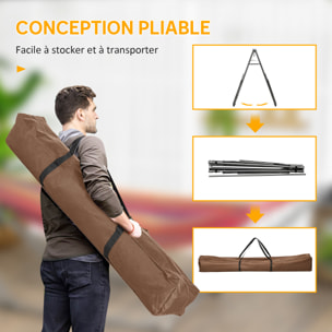 Support de hamac pliable et réglable structure en acier noir