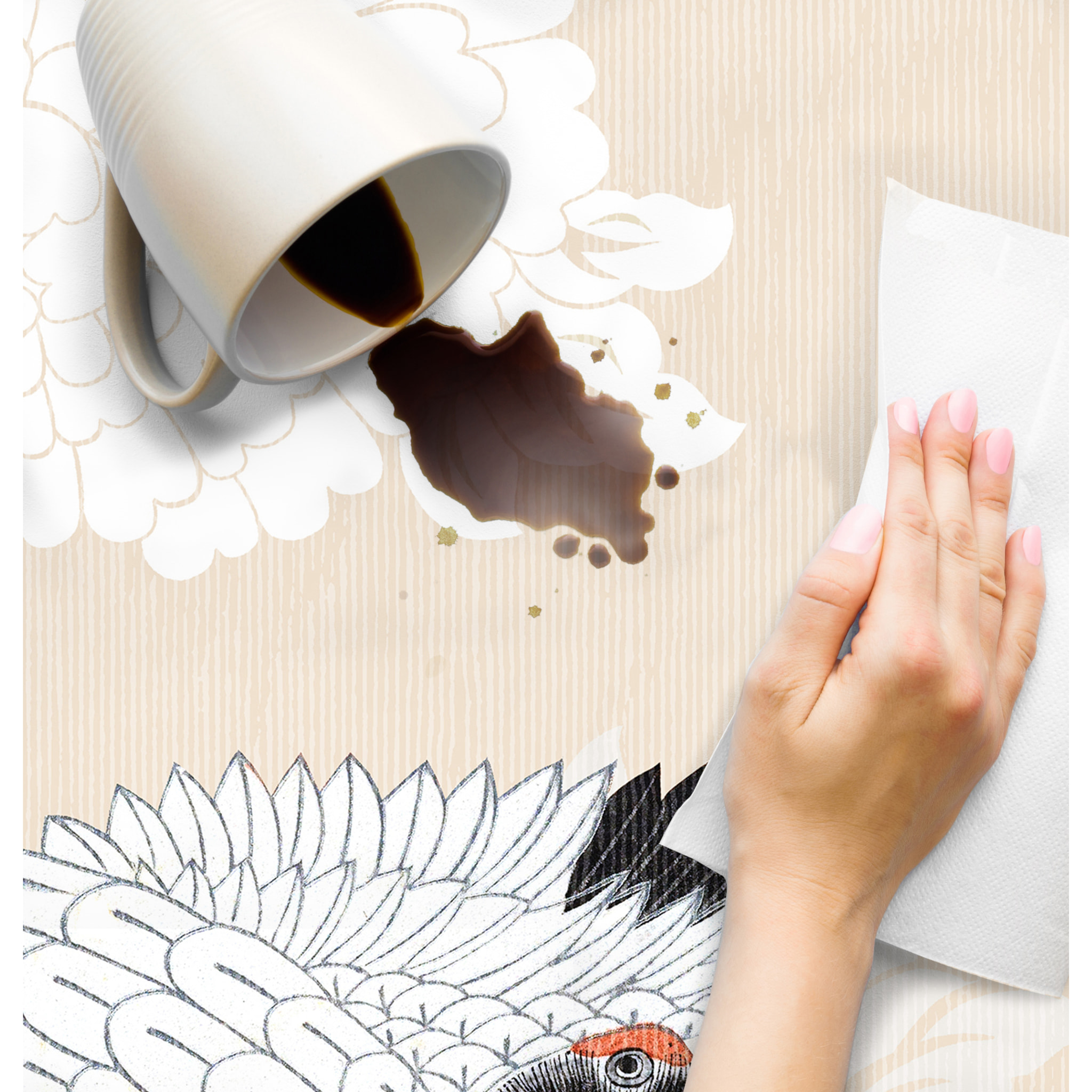 Alfombra de vinilo Hanami Redonda PVC antideslizante, vinilica para cocina o salón, lavable, estilo abstracto