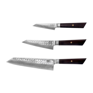 Set essenziale di coltelli (3 coltelli) - Collezione Bunka Damasco