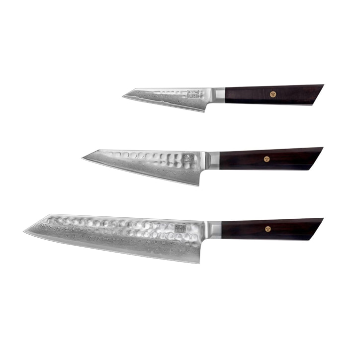 Set essenziale di coltelli (3 coltelli) - Collezione Bunka Damasco