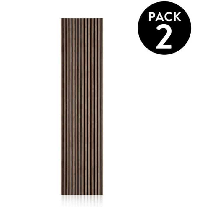 Pack 2 paneles acústicos Noiseless 240 Roble Honey - Negro