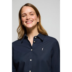 Camisa Oxford Regular fit azul marino con logo Rigby Go