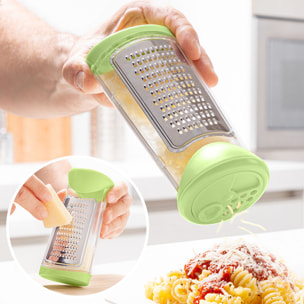 Râpe avec récipient et couvercle de distributeur 3 en 1 Cheezy InnovaGoods