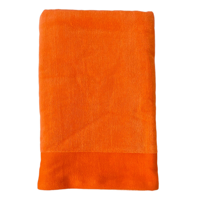 Serviette de bain éponge velours unie Shady Nectarine 90x160 370g/m²