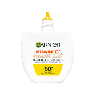 Garnier SkinActive Vitamine C Fluide Perfecteur Teinté Wonder Tint SPF50+, Teinte Claire