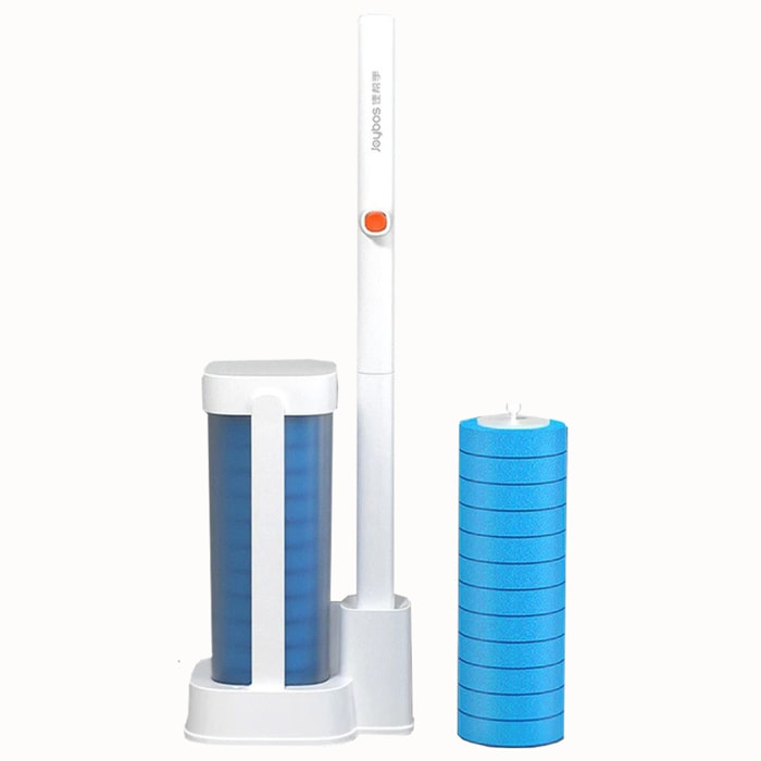 Sistema de limpieza de inodoros desechable con recambio