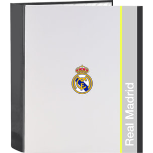 Carpeta f. 4 anillas 35mm lomo ancho real madrid equip. 25/26