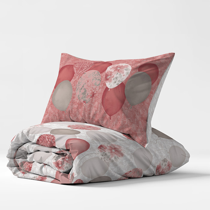 Parure copripiumino palloncini rosso