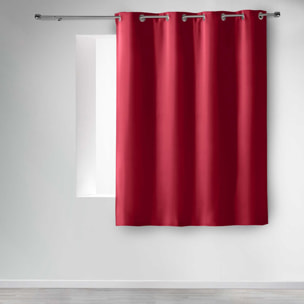 Rideau court obscurcissant 90 % adapté radiateur - Carmin