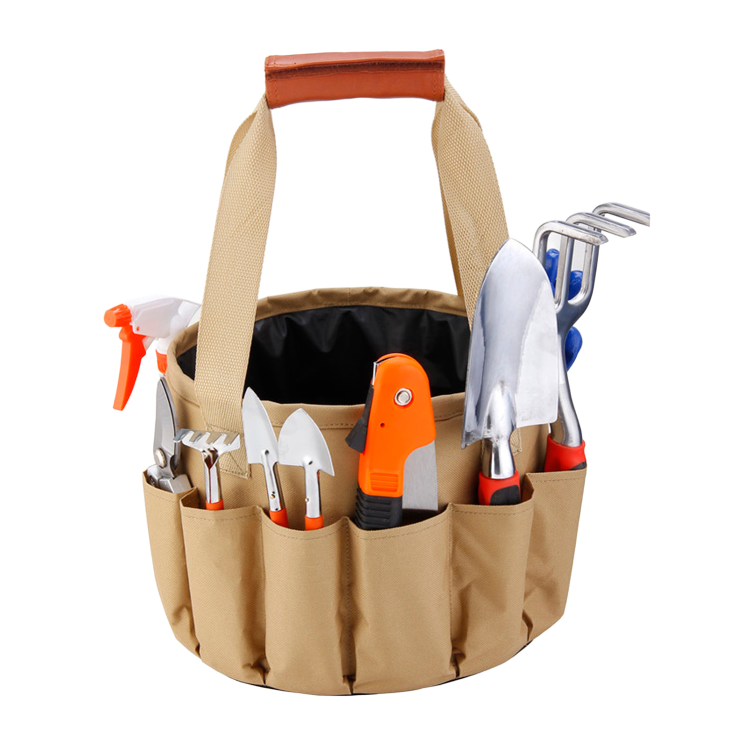 Juego de herramientas para jardinería con bolsa de jardín y 10 piezas.