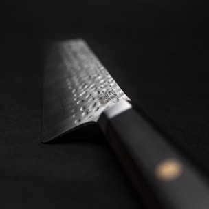 Couteau Santoku Bunka | Lame 170 mm - Acier Inoxydable | Lame Japonaise 440C