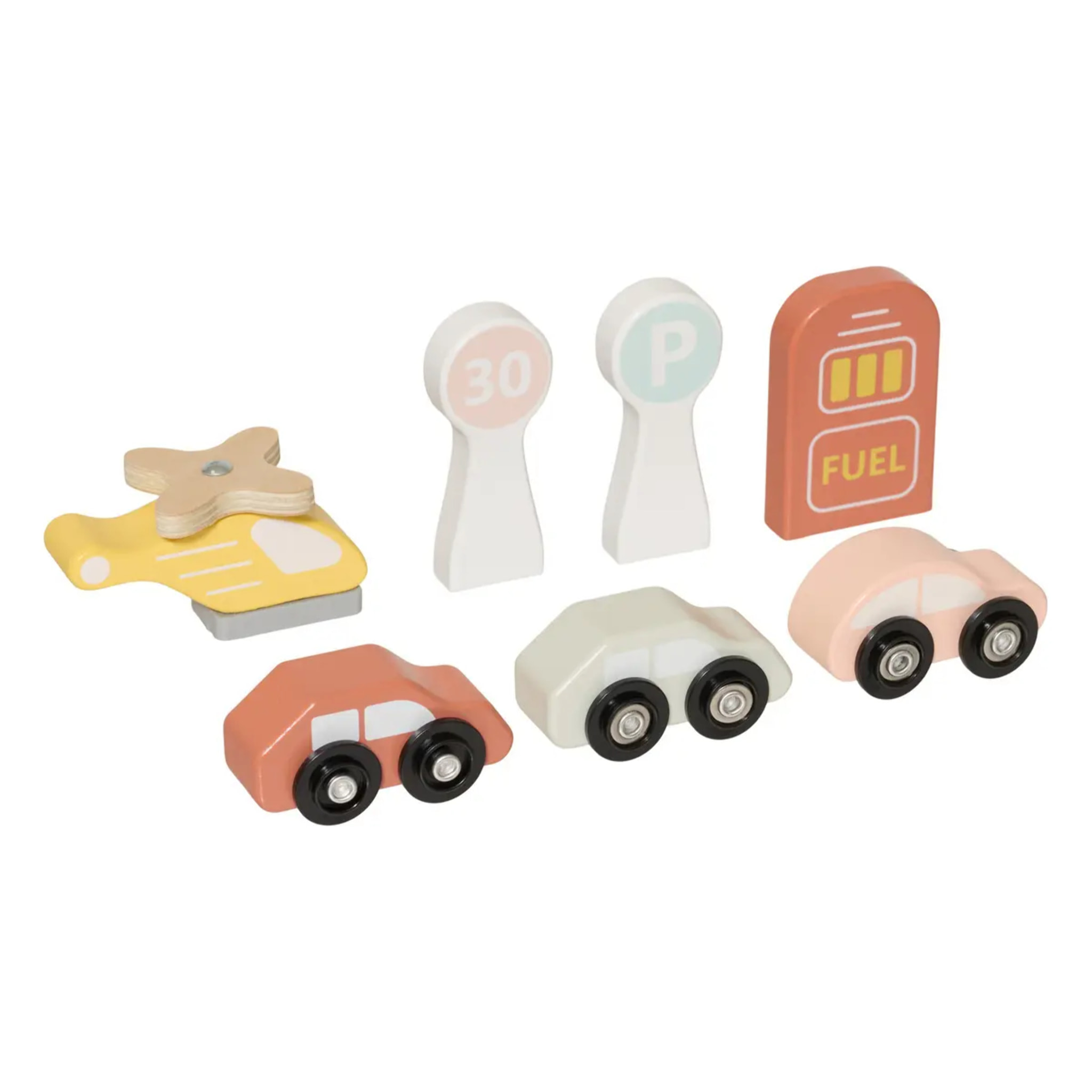 Garage avec accessoires Soan 22x40cm