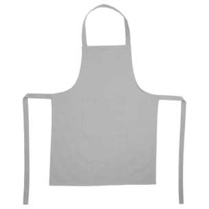 Tablier - coton - gris clair - 60x80 cm