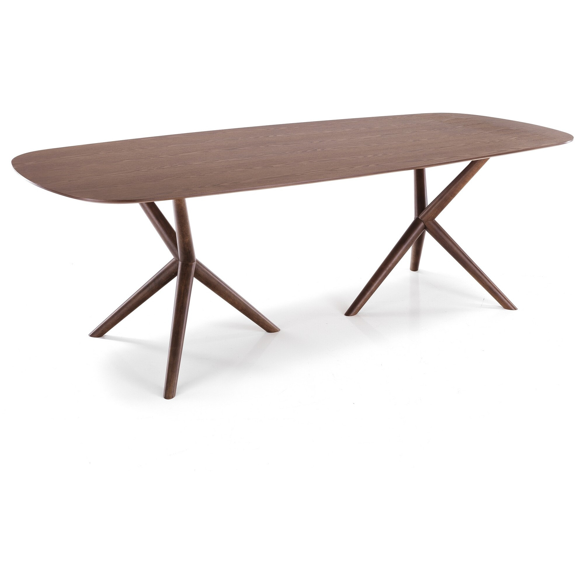 Table à manger Tomasucci COPENAGHEN, en MDF finition noyer, 240 × 100 × 75 cm
