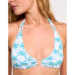 Top Bikini Palmeras Turquesa - Tynix