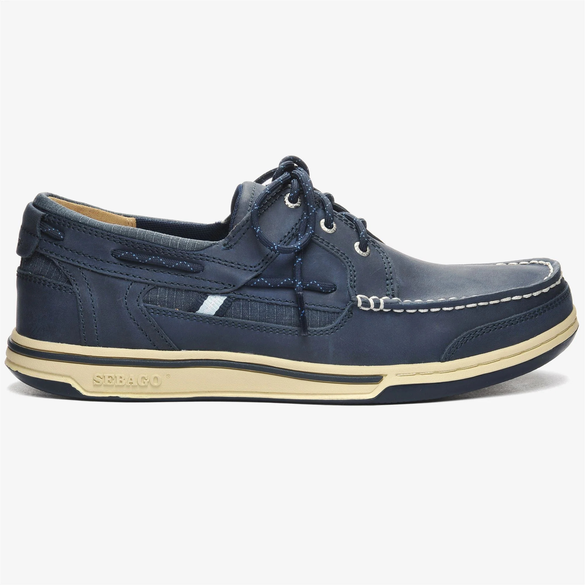 Sebago - Docksides Uomo Blu - Triton Three Eyelets Fgl