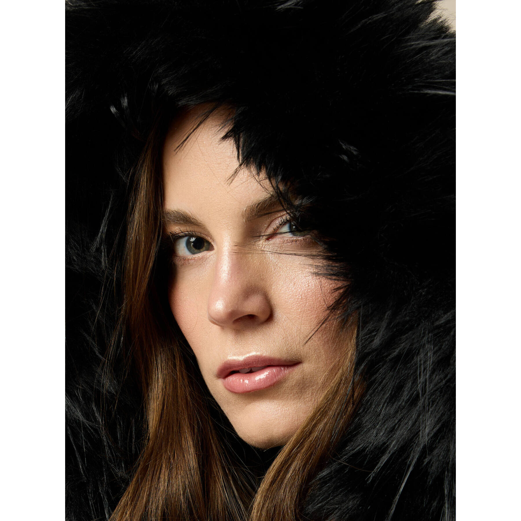 Oltre - Piel de carnero sintética midi - Negro