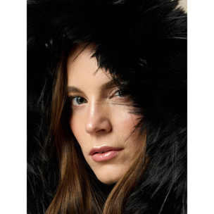 Oltre - Piel de carnero sintética midi - Negro