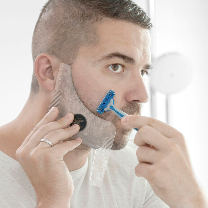 Plantilla para Afeitado de Barba Hipster Barber InnovaGoods