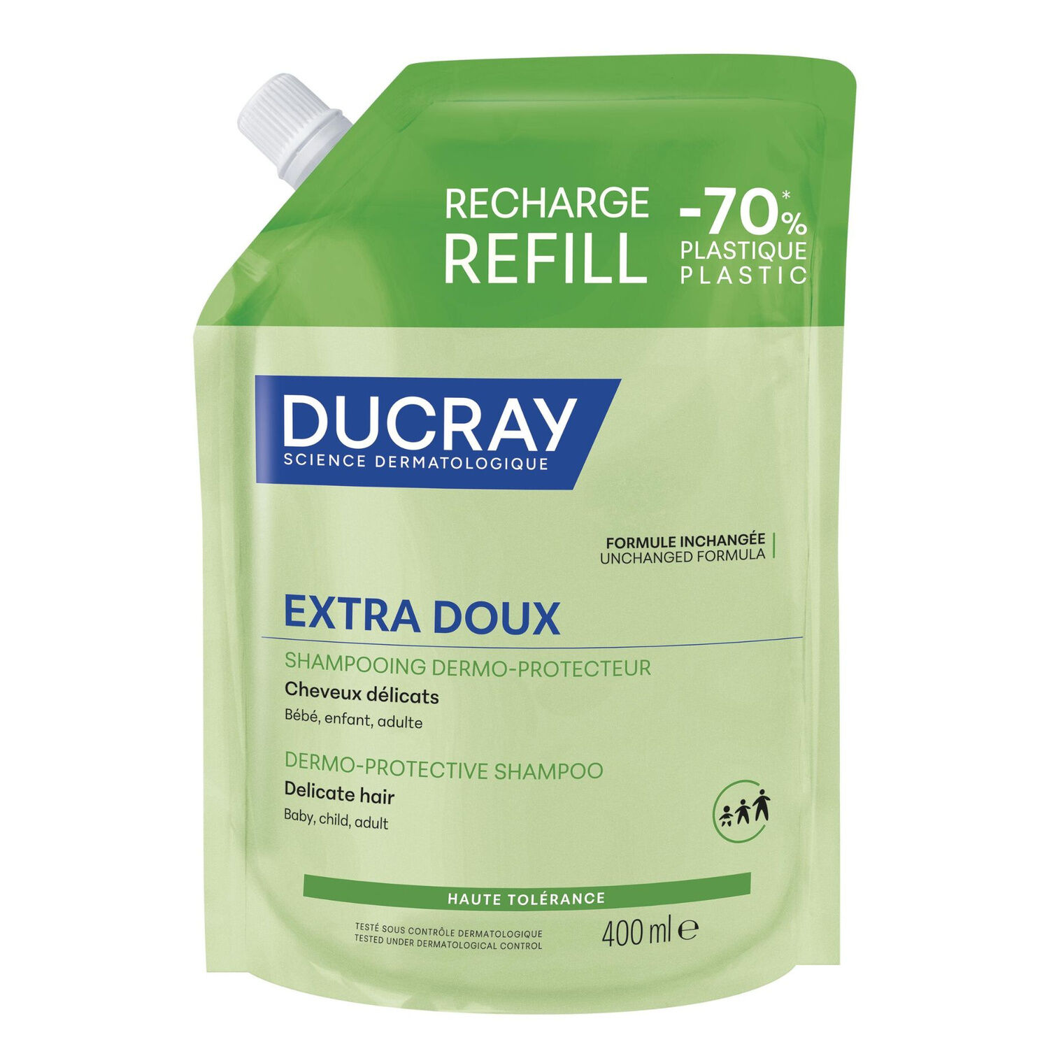 Extra-Doux - Éco-Recharge Shampooing Dermo-Protecteur 400ml