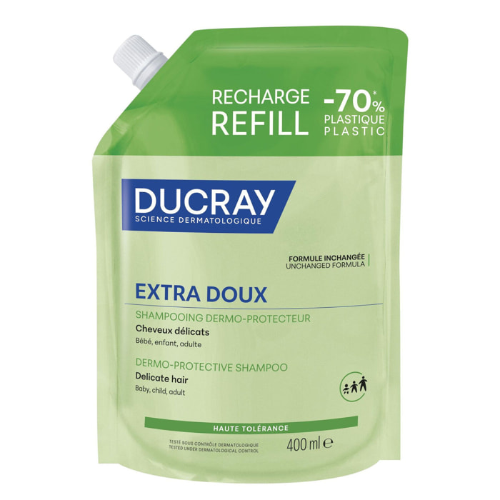 Extra-Doux - Éco-Recharge Shampooing Dermo-Protecteur 400ml