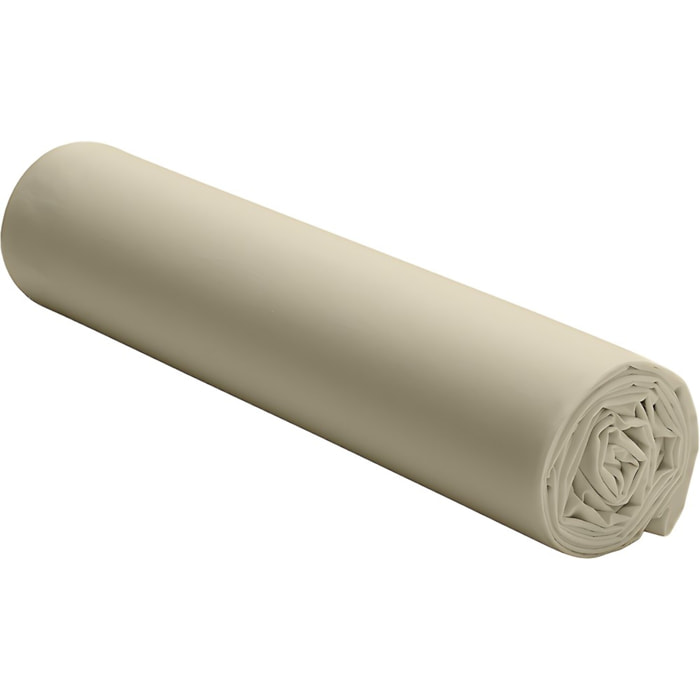 Drap Housse - Bonnet 30cm 100% Percale De Coton Lavé écru