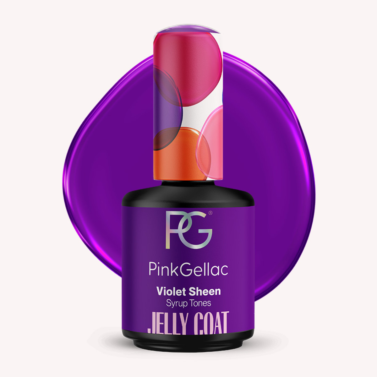 Vernis semi-permanent - Violet Sheen - Jelly Coat - 15 ml