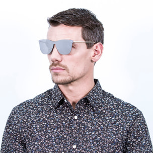 Gafas de sol PALO ALTO ARLES - Plana espacial revo plata / Gris espacial y patillas de metal dorado