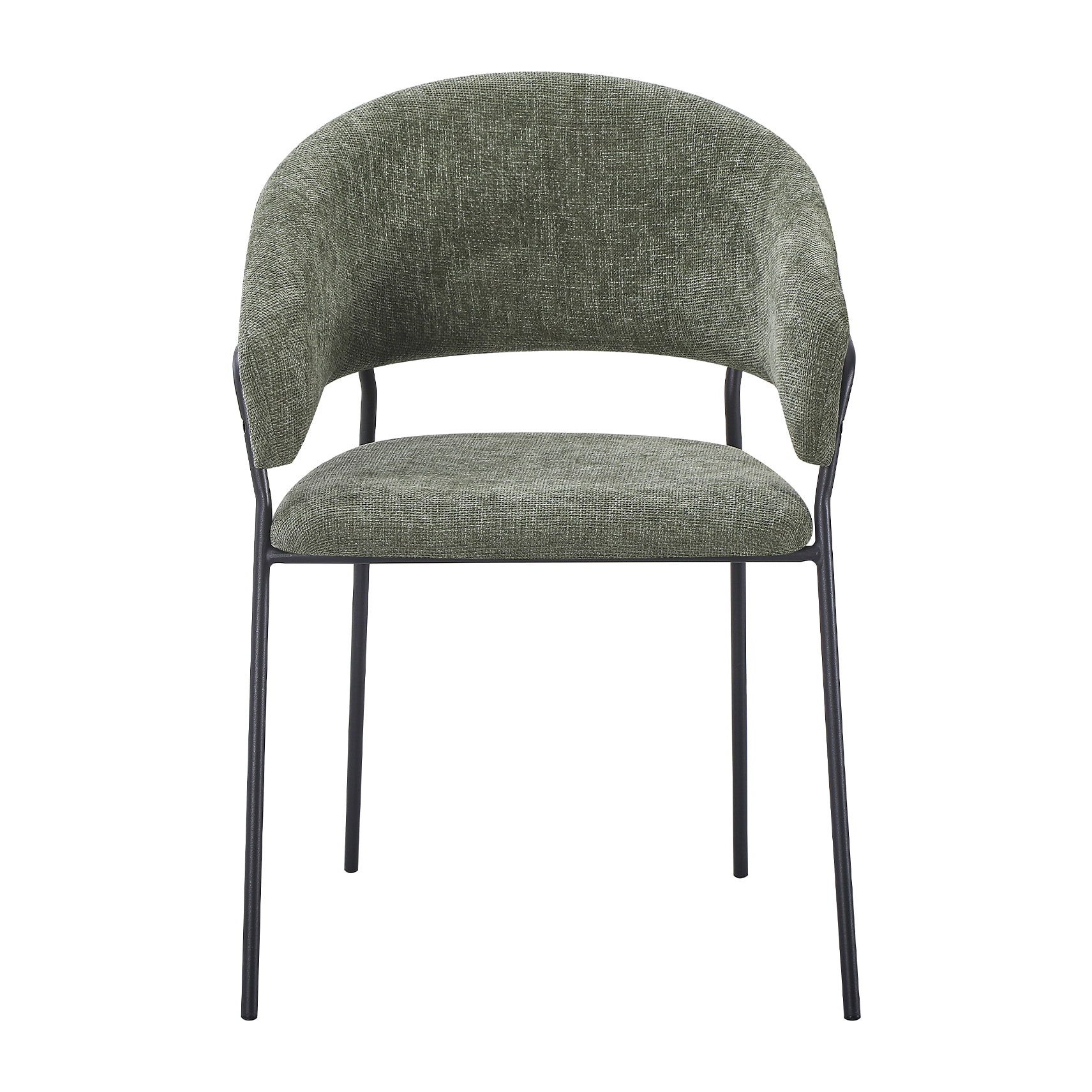 Set Da 4, Poltrona Artemisia Tess. Verde/Gambe Nere