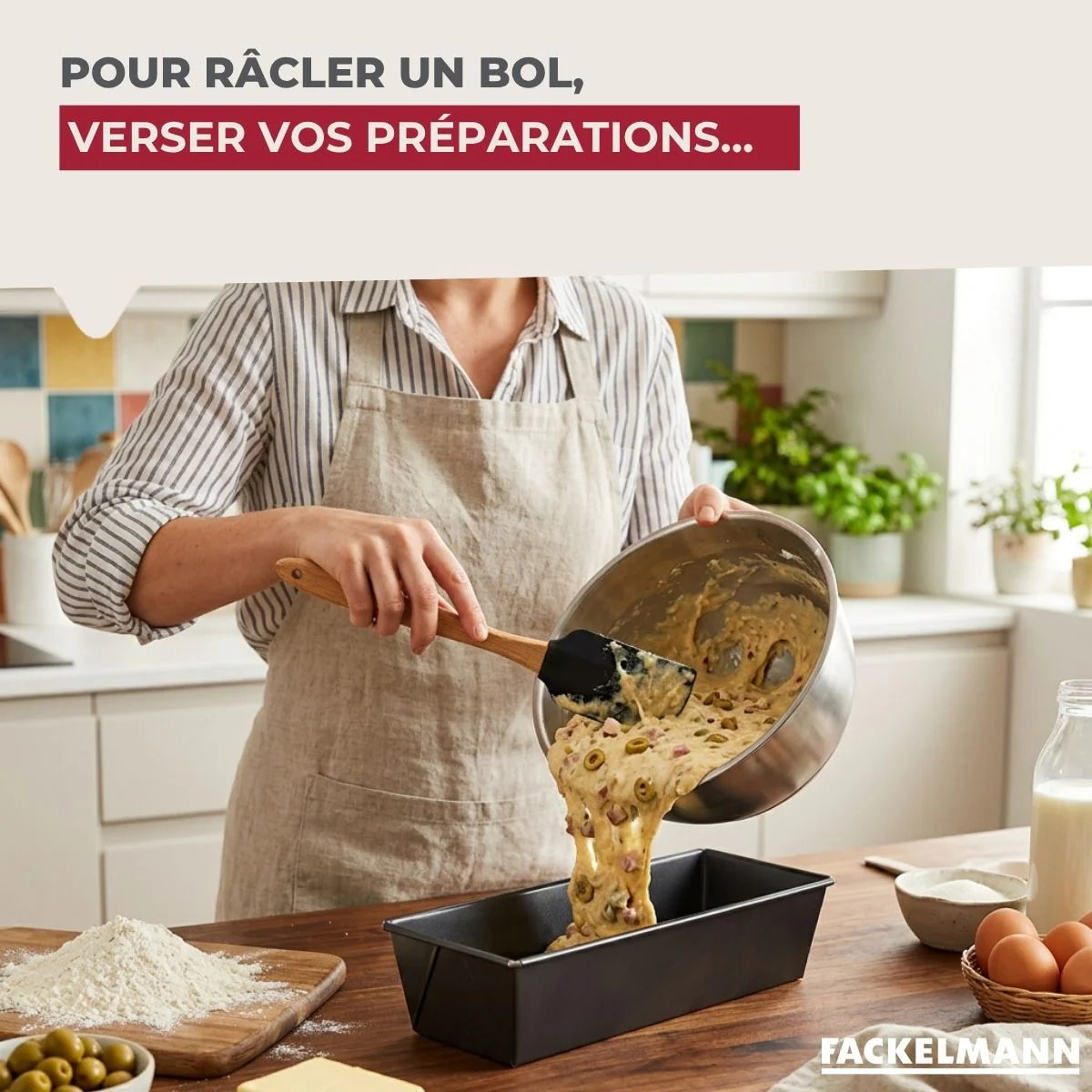 Spatule à pâtisserie silicone 27 cm Fackelmann Acacia