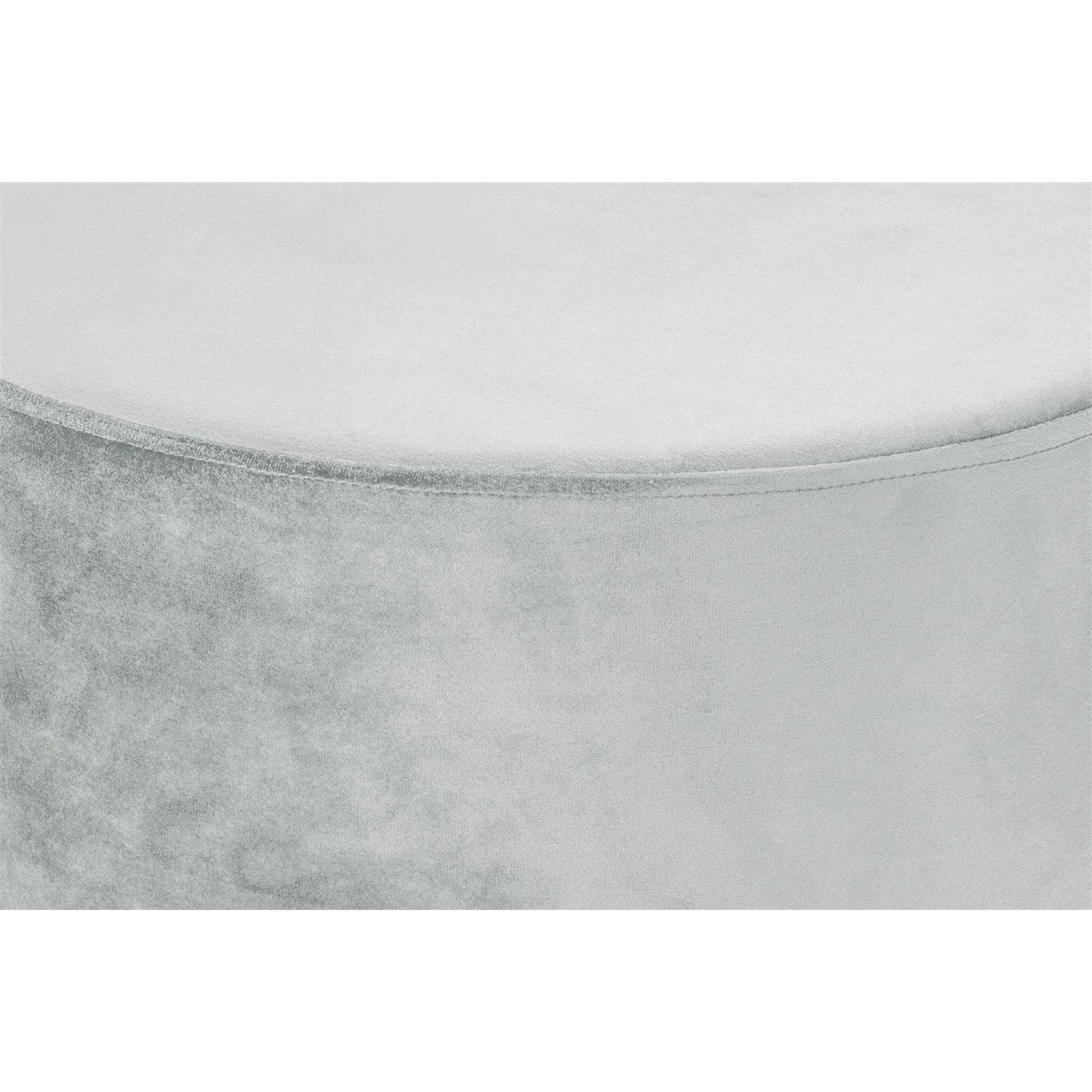 Pouf Rotondo Nano in Velluto Mint e Bianco con Base Oro