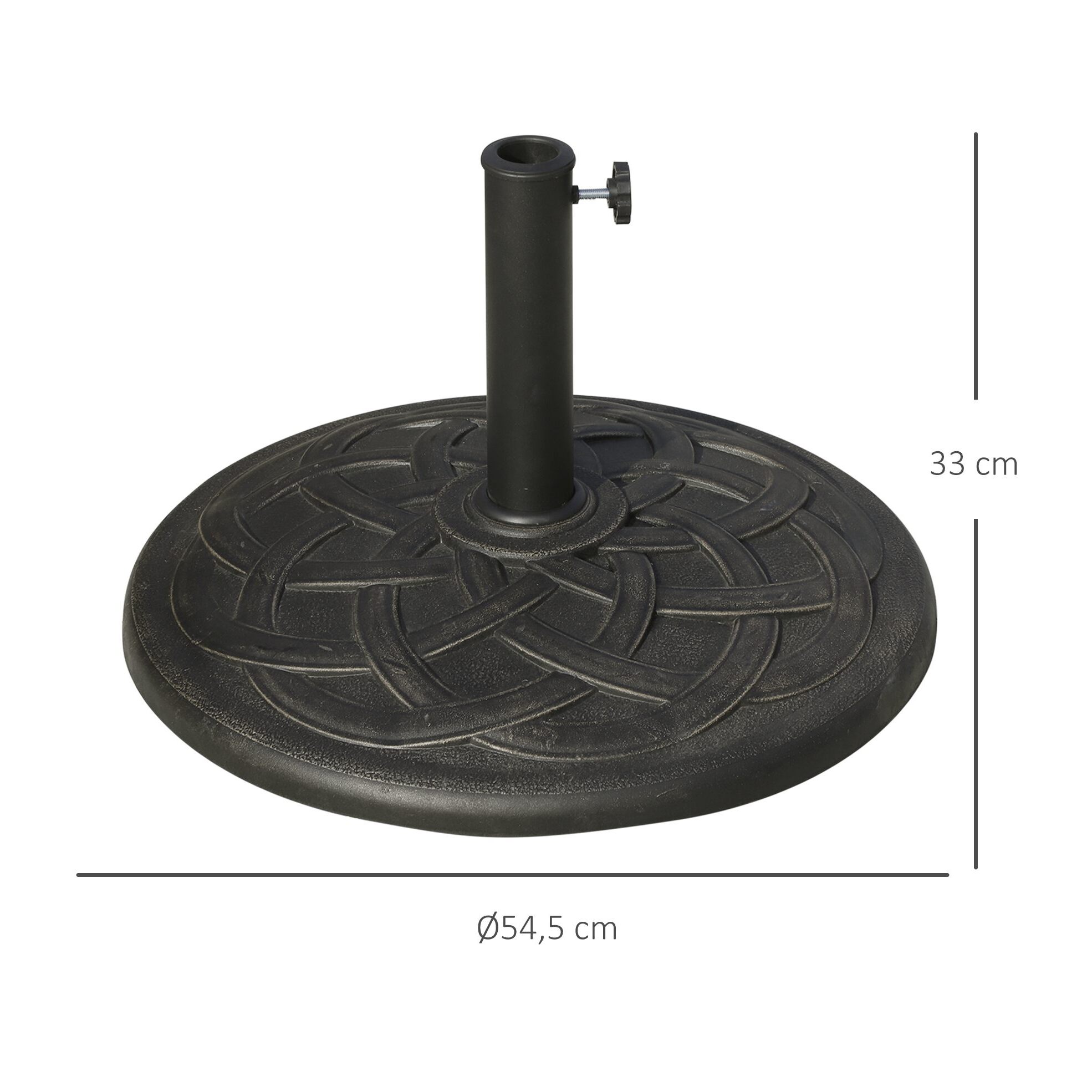 Base de Sombrilla de Resina 57x35cm Bronce