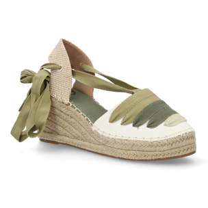 Alpargata valenciana cuña lazada para mujer