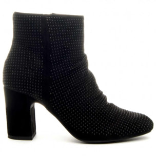 Botín De Tacón - Negro - Altura: 8 Cm