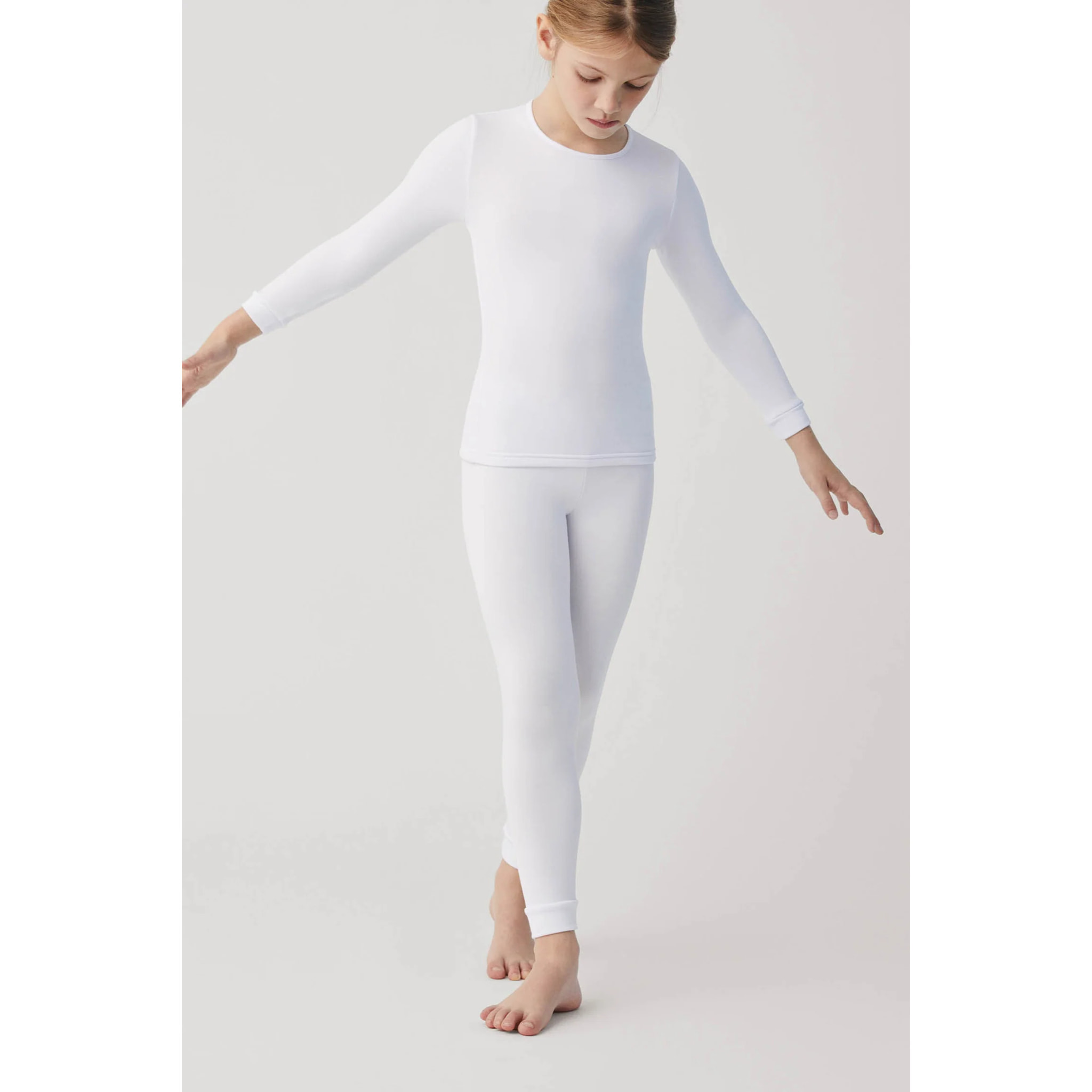 Leggings termici bianchi per bambini