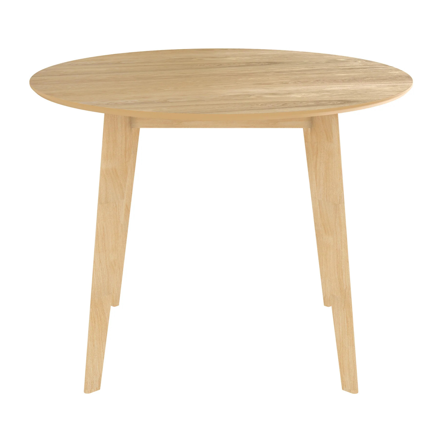 Table ronde 4 personnes en bois clair D100 cm - Réno