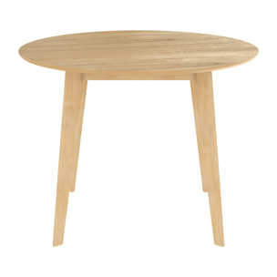 Table ronde 4 personnes en bois clair D100 cm - Réno