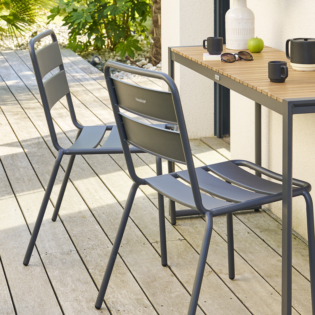 Chaise de jardin empilable Phuket Graphite