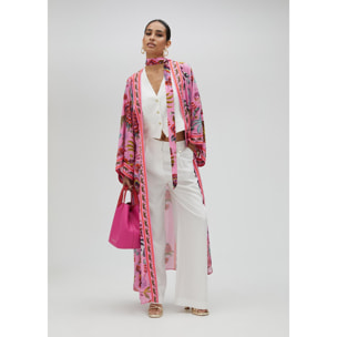 Kimono lungo tropicale