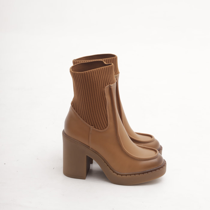 STIVALETTO INGEGNERE TACCO CUOIO