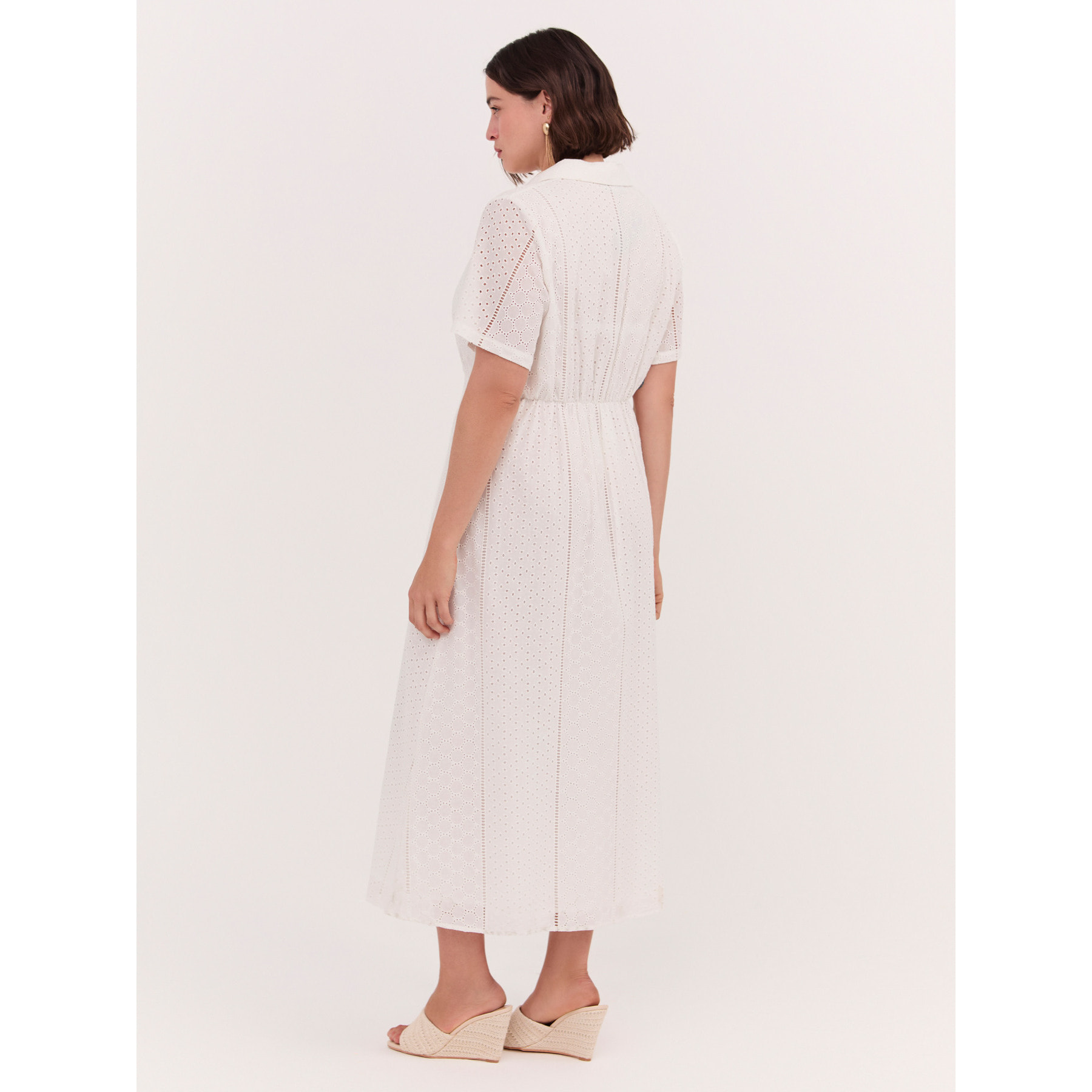Fiorella Rubino - Vestido línea griega DREAM en sangallo - Blanco