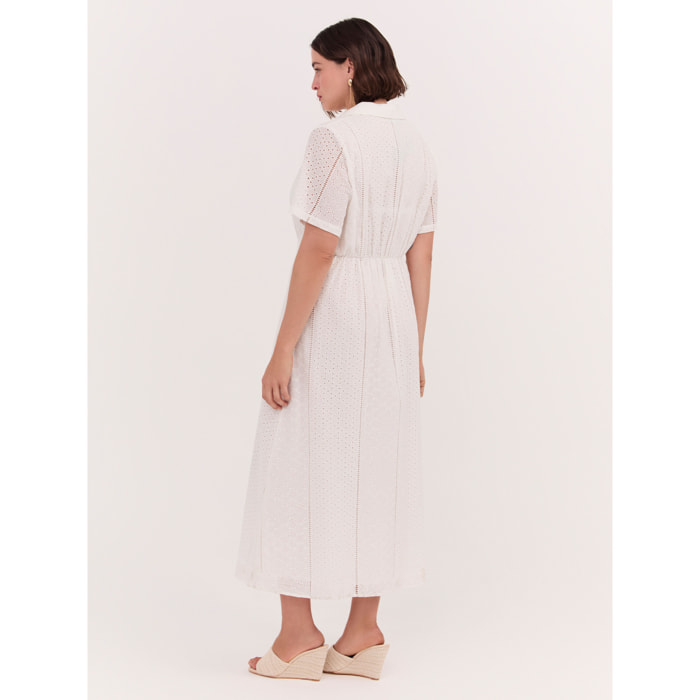 Fiorella Rubino - Vestido línea griega DREAM en sangallo - Blanco