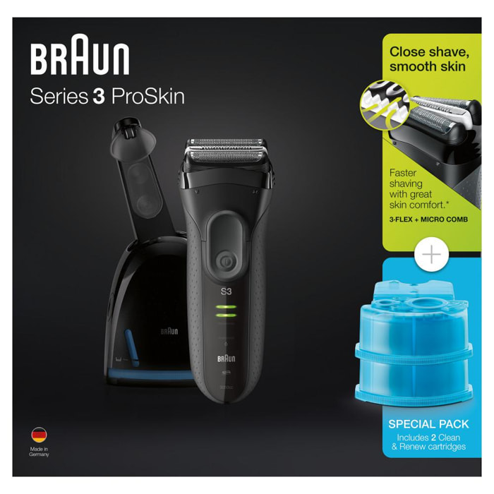 Braun Rasoir Series 3 - Avec Station Clean & Charge - Noir