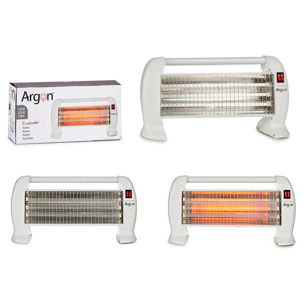 Stufa in quarzo con piede. 3 potenze 400, 800 e 1200W.