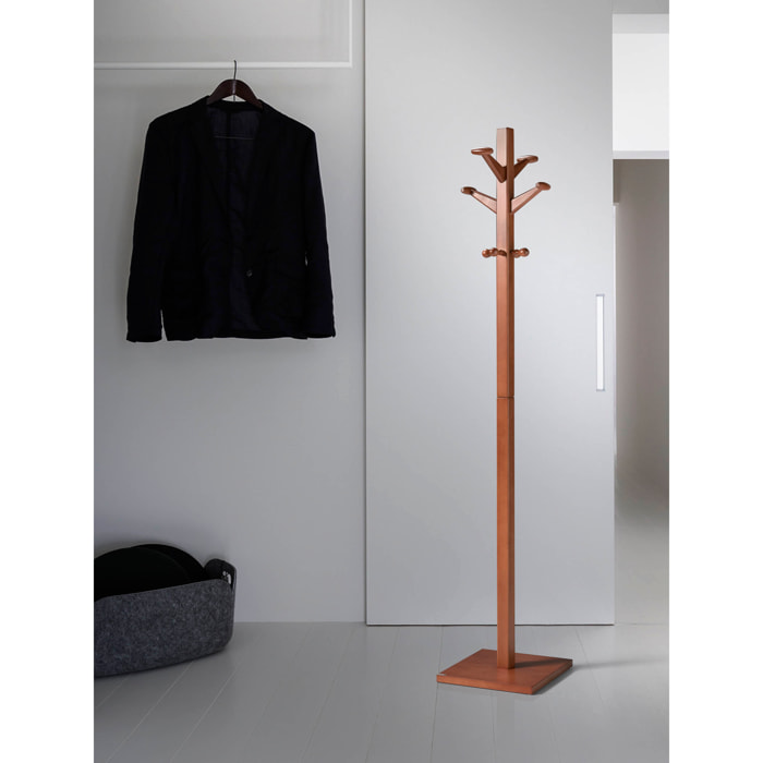 Perchero Woodie madera haya mogano 170x35x35 cm