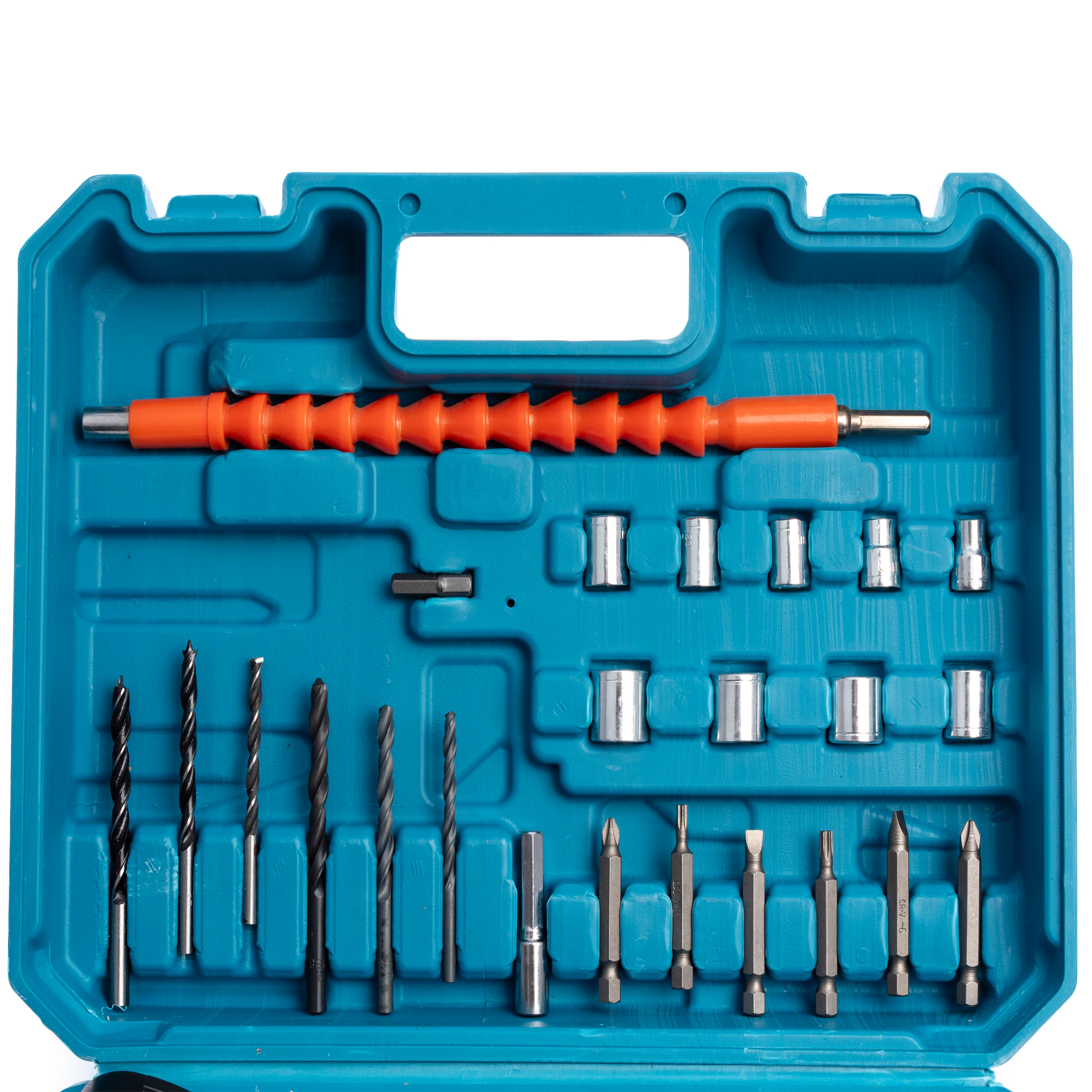 Taladro eléctrico inalámbrico 12V con doble velocidad, maletín de transporte y 24 accesorios. DOBLE BATERIA 2600mah.