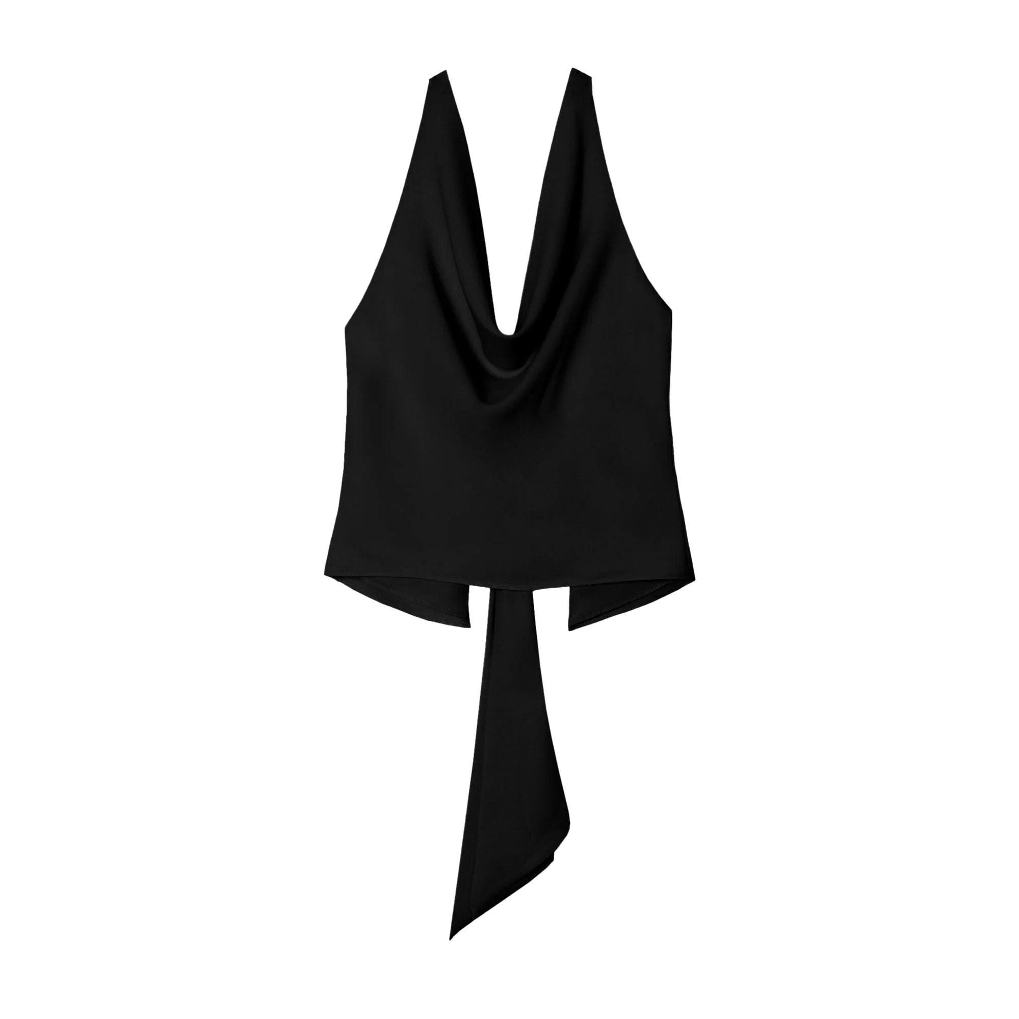 Blusa de mujer cuello halter con espada abierta